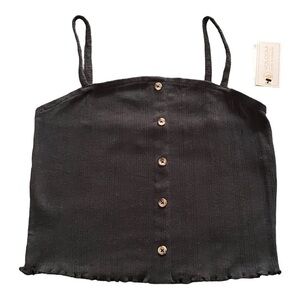 NWT-VOLCOM-BLACK CROP TOP-SIZE SMALL